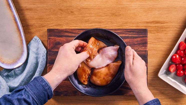 Balsamico-Hähnchen mit Ofengemüse