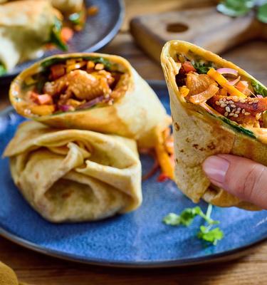 Chicken-Wraps Asia Style