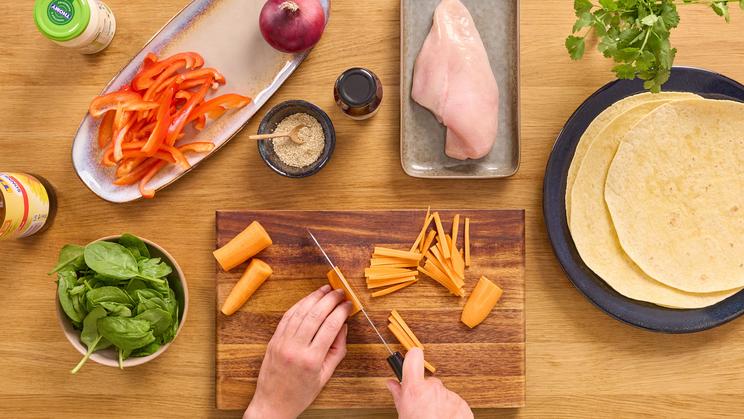 Chicken-Wraps Asia Style