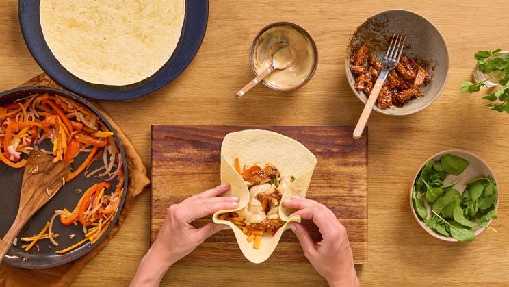 Chicken-Wraps Asia Style