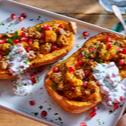 Gefüllter Butternutkürbis mit Hack
