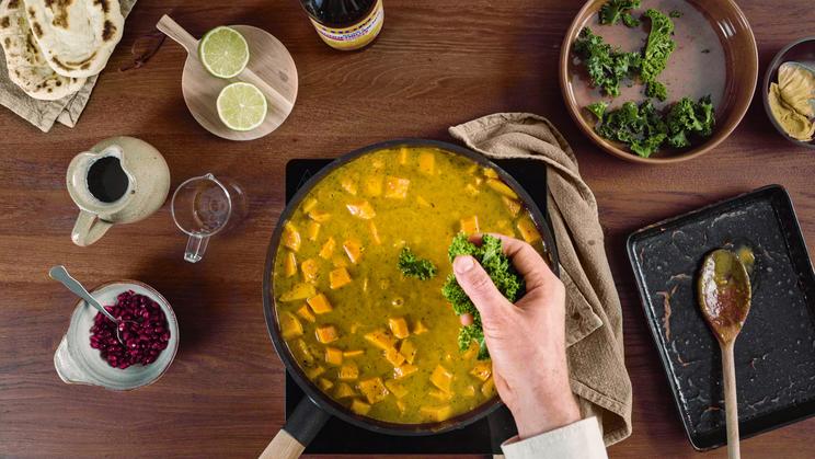 Grünkohl-Curry mit Süßkartoffeln