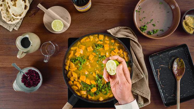 Grünkohl-Curry mit Süßkartoffeln