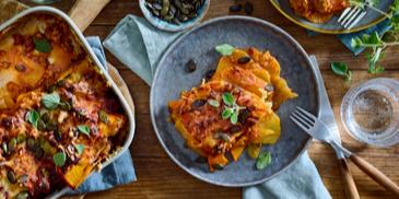Kartoffel-Kürbis-Auflauf mit Hackfleisch
