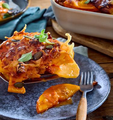 Kartoffel-Kürbis-Auflauf mit Hackfleisch