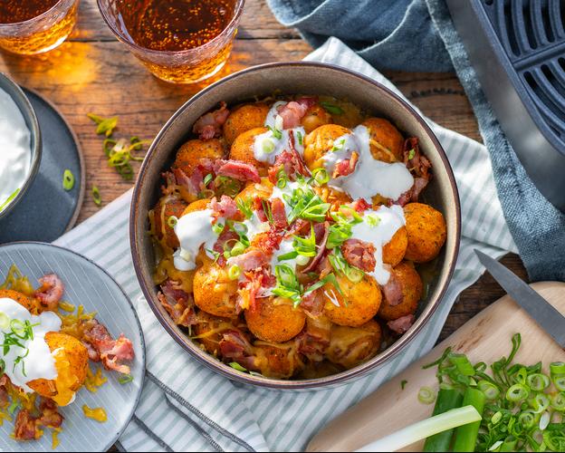 Loaded Knödel im Airfryer