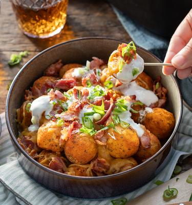 Loaded Knödel im Airfryer