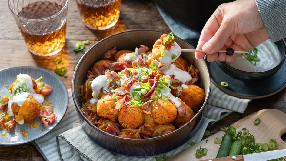 Loaded Knödel im Airfryer