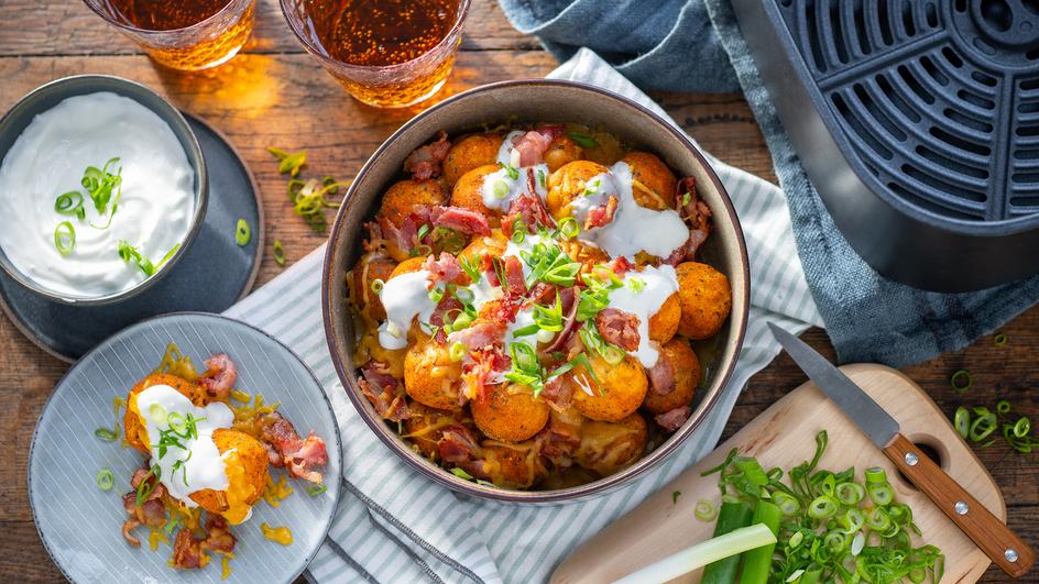 Loaded Knödel im Airfryer