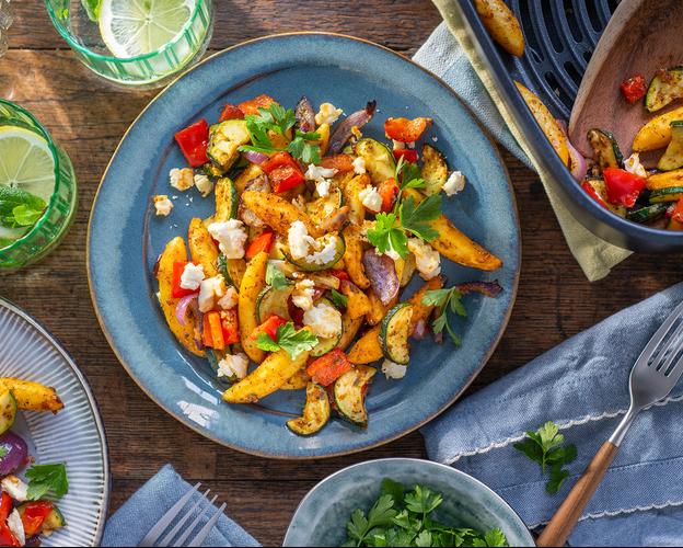 Schupfnudeln mit Gemüse im Airfryer