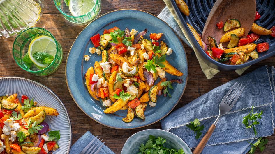 Schupfnudeln mit Gemüse im Airfryer