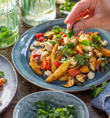 Schupfnudeln mit Gemüse im Airfryer