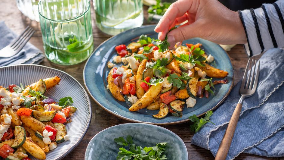Schupfnudeln mit Gemüse im Airfryer