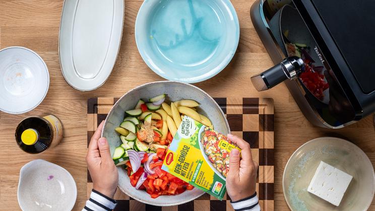 Schupfnudeln mit Gemüse im Airfryer