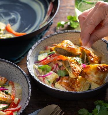 Curry mit Maultaschen