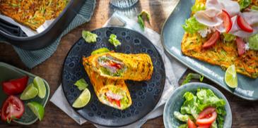 Gemüse-Wrap mit Pute im Airfryer