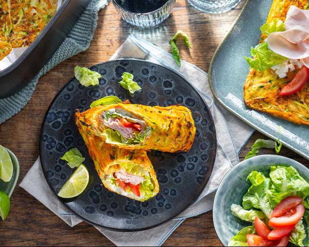 Gemüse-Wrap mit Pute im Airfryer