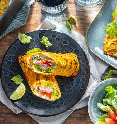 Gemüse-Wrap mit Pute im Airfryer