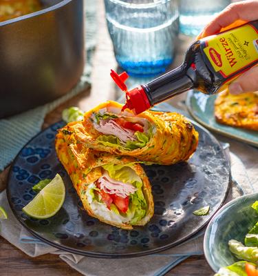 Gemüse-Wrap mit Pute im Airfryer
