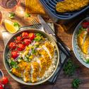 Hähnchenschnitzel im Airfryer mit Couscous