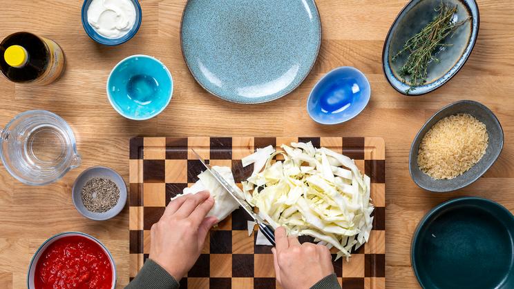Cremiger One-Pot-Reis mit Hack und Kohl