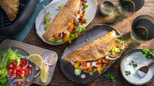 Reispapier-Kebap im Airfryer