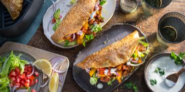 Reispapier-Kebap im Airfryer