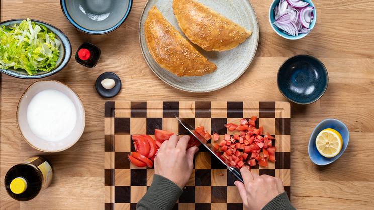 Reispapier-Kebap im Airfryer