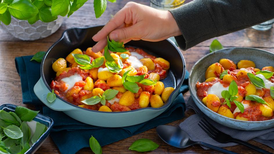 Gnocchi Pfanne Tomate Mozzarella