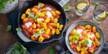 Gnocchi Pfanne Tomate Mozzarella
