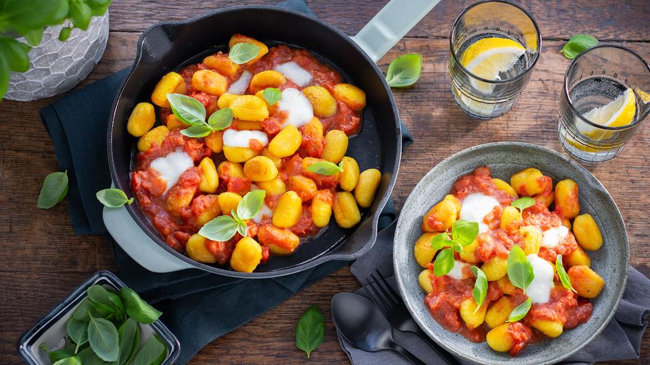 Gnocchi Pfanne Tomate Mozzarella
