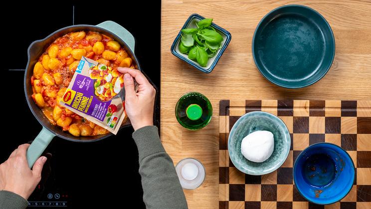 Gnocchi Pfanne Tomate Mozzarella