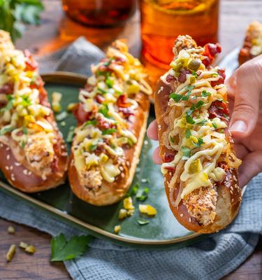 Spargel Hotdog