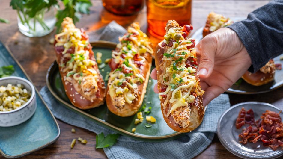 Spargel Hotdog