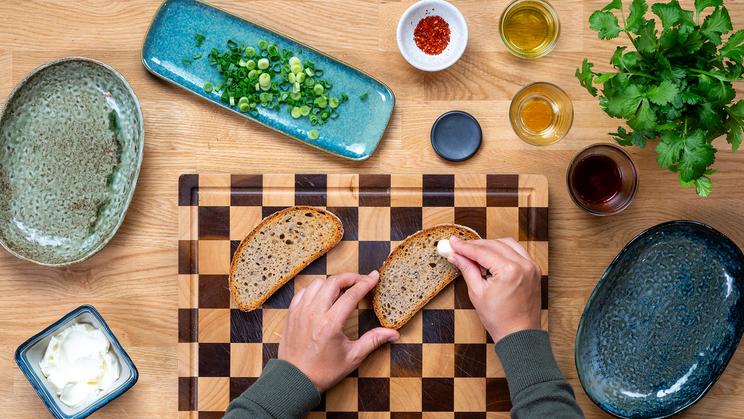 Bruschetta mit gerösteten Pilzen