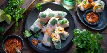 Kimchi chicken Sommerrollen