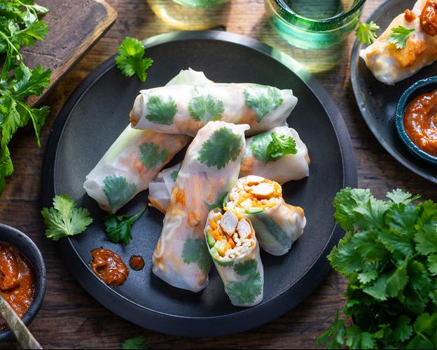 Kimchi chicken Sommerrollen