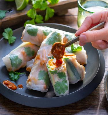 Kimchi chicken Sommerrollen