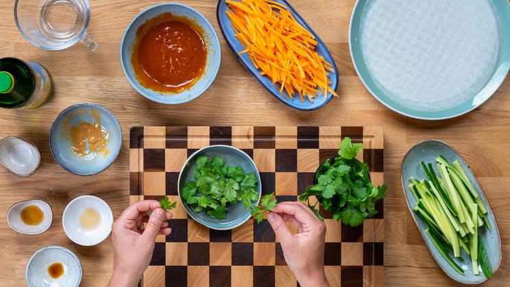 Kimchi chicken Sommerrollen
