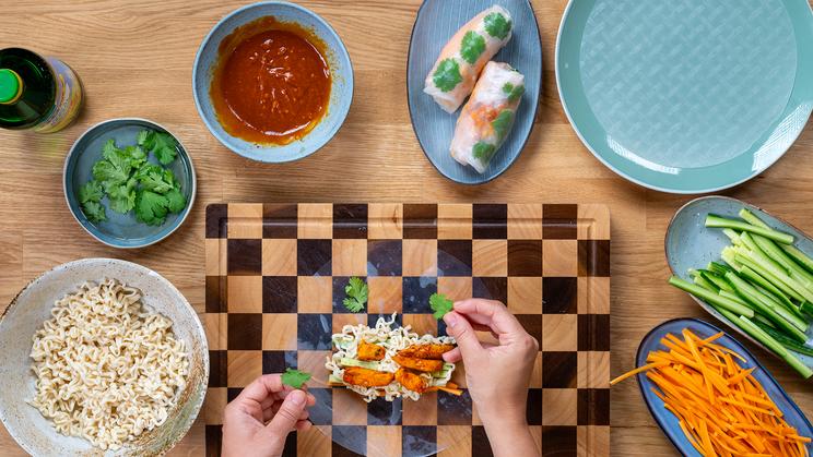 Kimchi chicken Sommerrollen