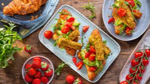 Airfryer Schafskäse Croissant-Salat