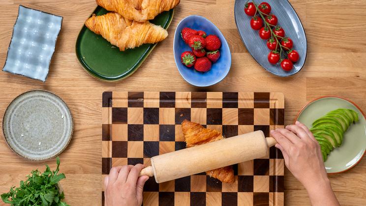 Airfryer Schafskäse Croissant-Salat