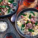 Orzo-Pilz-Suppe mit Salsiccia