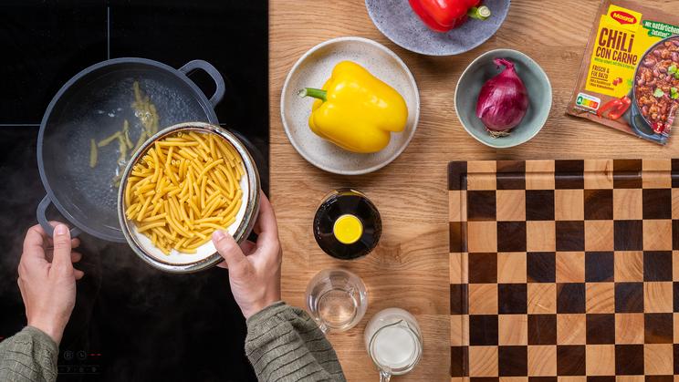 Cremige Fajita Pasta mit Avocado