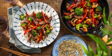 Teriyaki-Rindfleisch mit Gemüse
