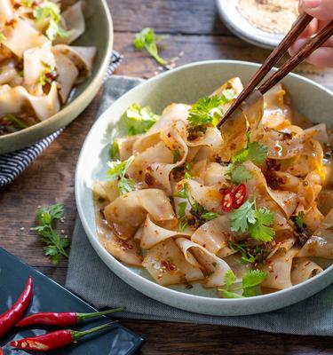 Reispapier Nudel Salat Honey Sesame Style
