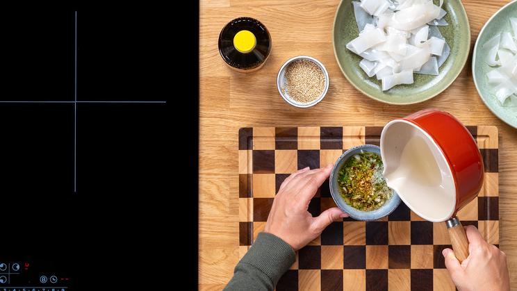 Reispapier Nudel Salat Honey Sesame Style