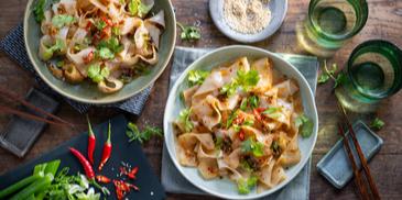 Reispapier Nudel Salat Honey Sesame Style
