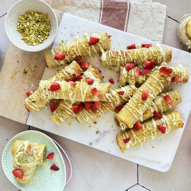 Postres con chocolate blanco