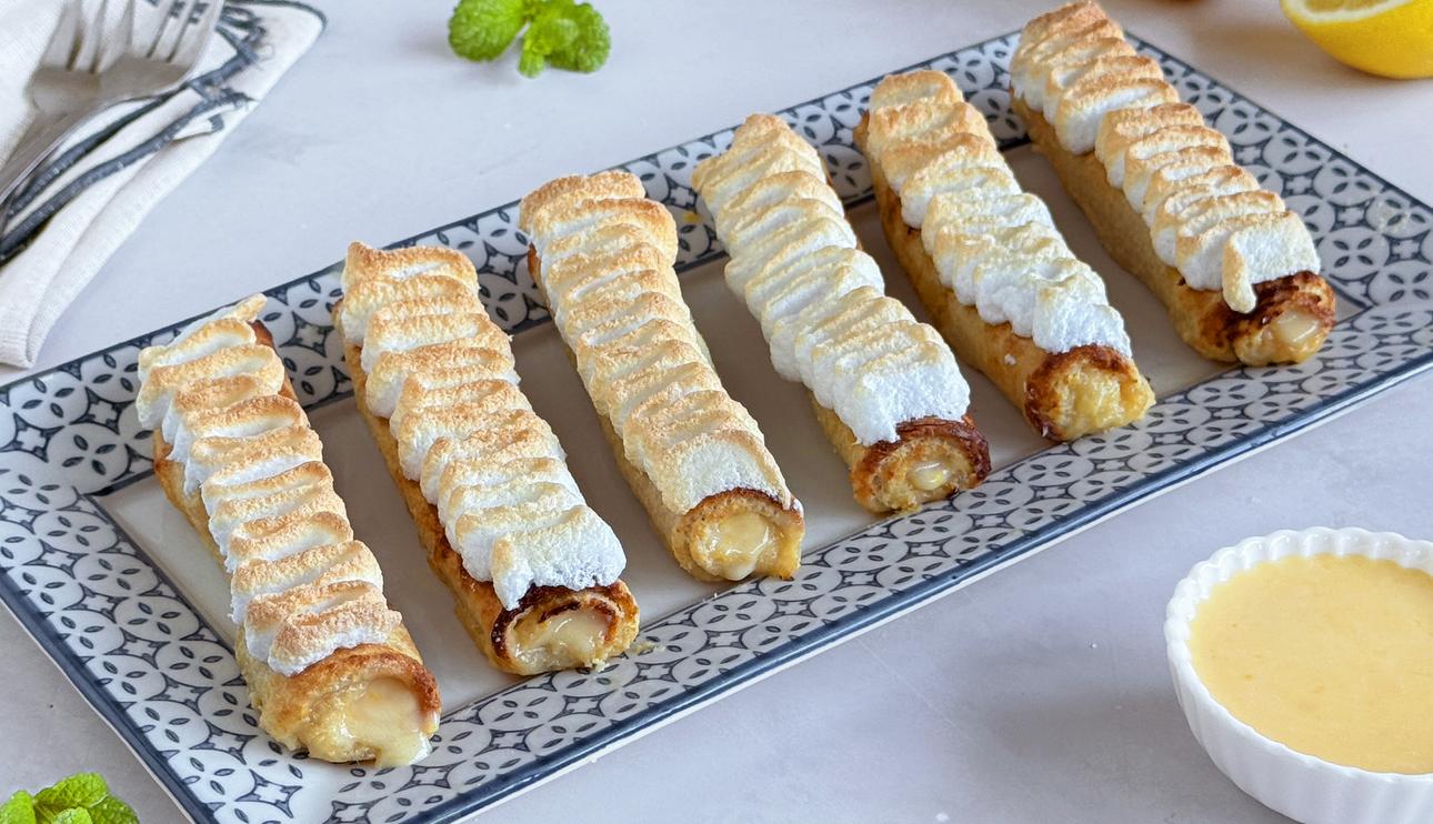Rollitos de Torrija Lemon Pie en Freidora de Aire